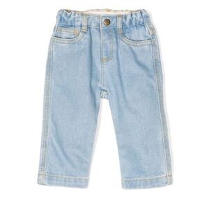Bonpoint contrast-stitching denim trousers
